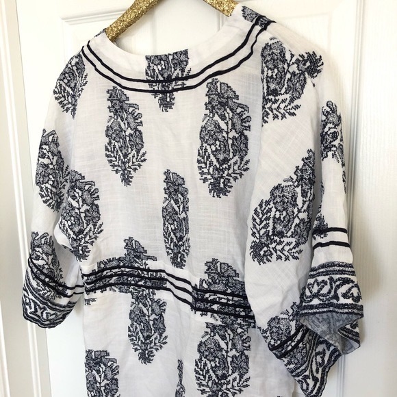 NWT Anthropologie Kaftan Kimono Embroidered Boho Top - Picture 7 of 8